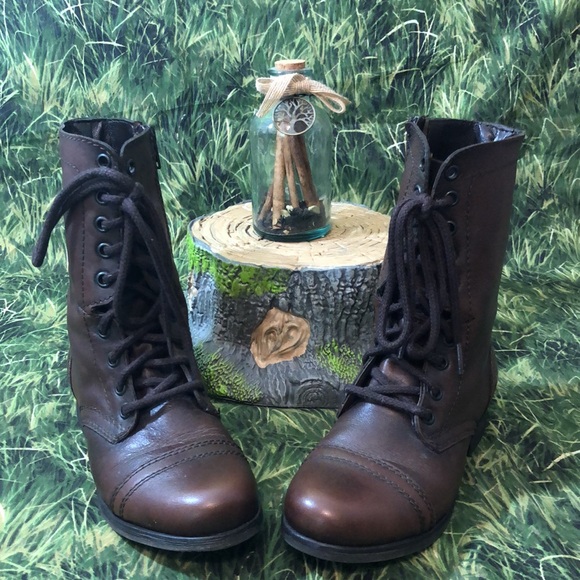 Steve Madden Dark Brown Troopa Boots Size 5 1/2 - Picture 4 of 14